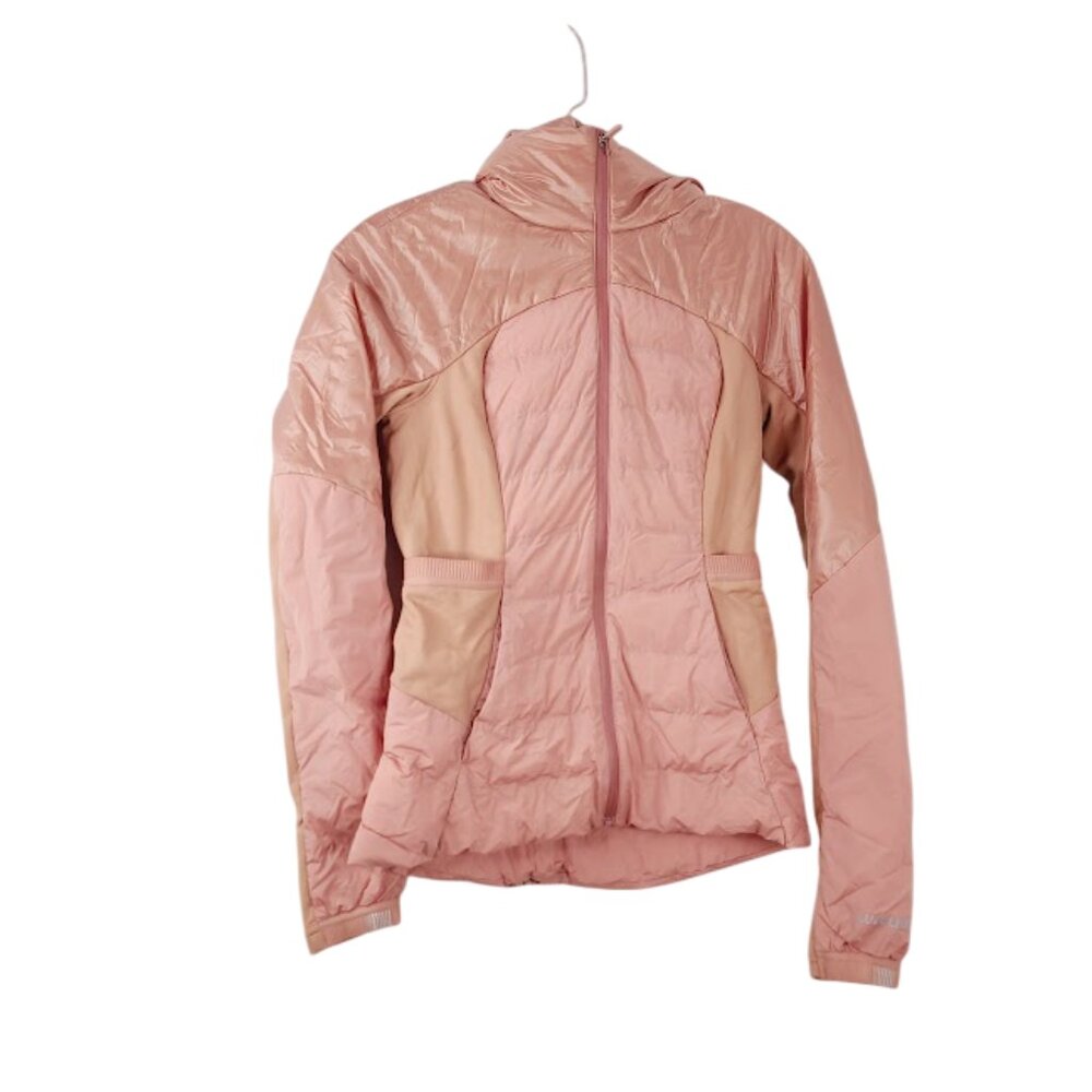 Lululemon Women's Pink Running Down For It All Hooded Puffer Jacket Size 4